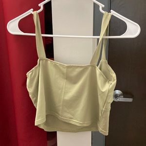 green crop top